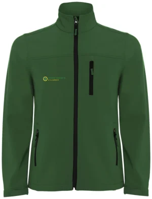 Antartida men’s softshell jacket - Bottle green EMBROIDERED